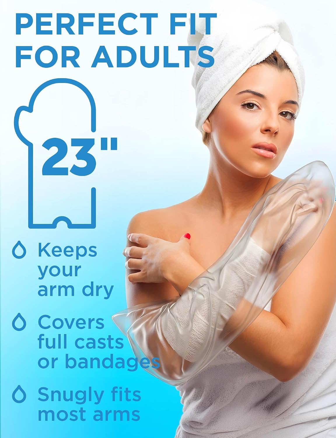 Thumbnail 4 de 100% Waterproof Arm Cover 23in for Shower