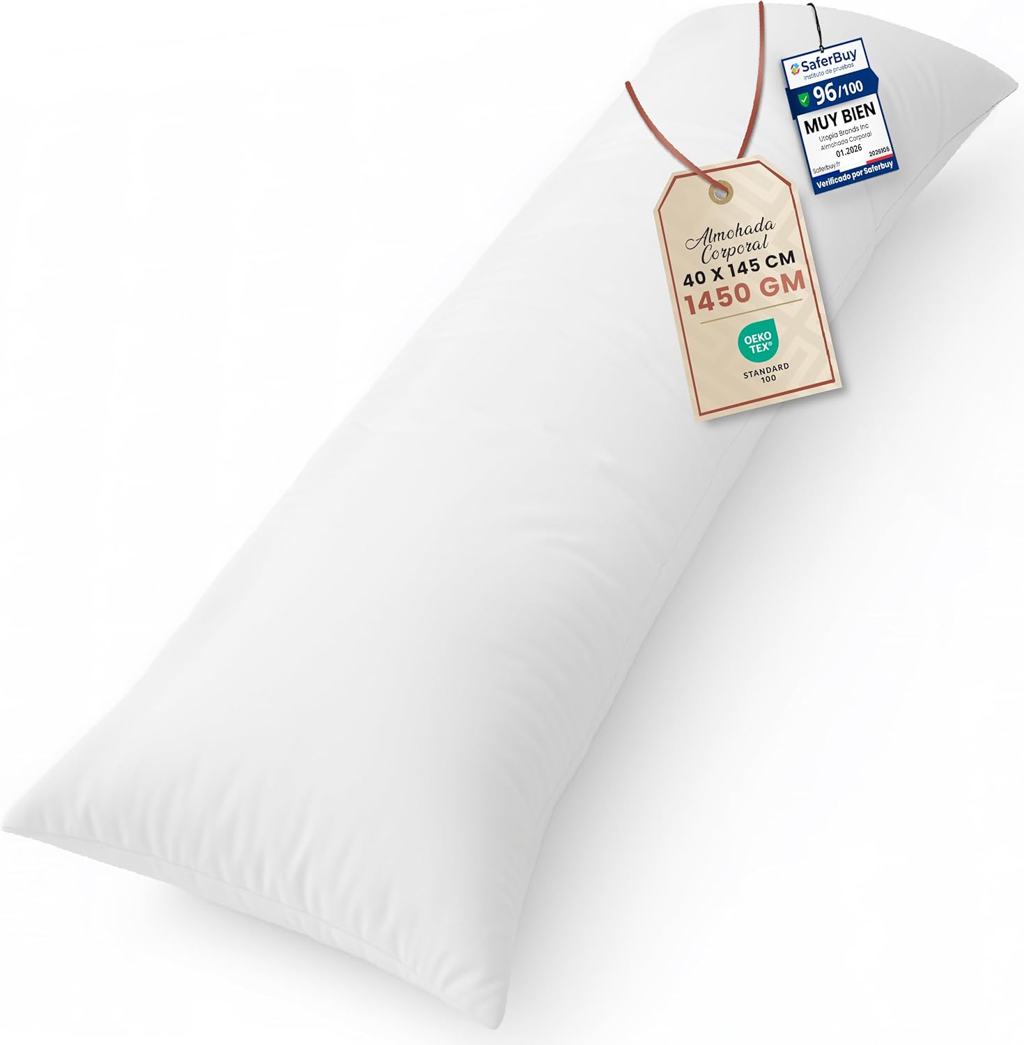 Detalle de Utopia Bedding Almohada Corporal 40x145 cm