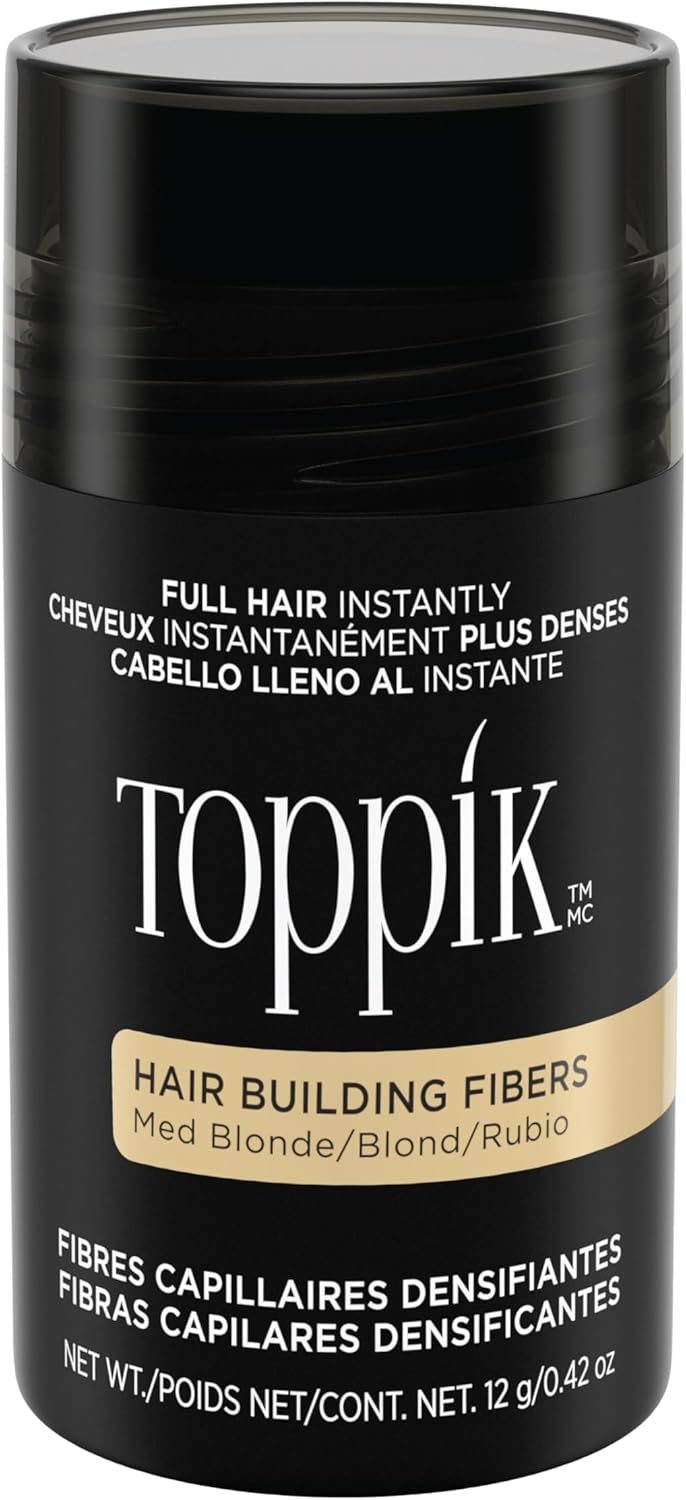 TOPPIK Fibres capillaires densifiantes à la kératine (Blond) – fibres pour racines, ligne frontale et barbe