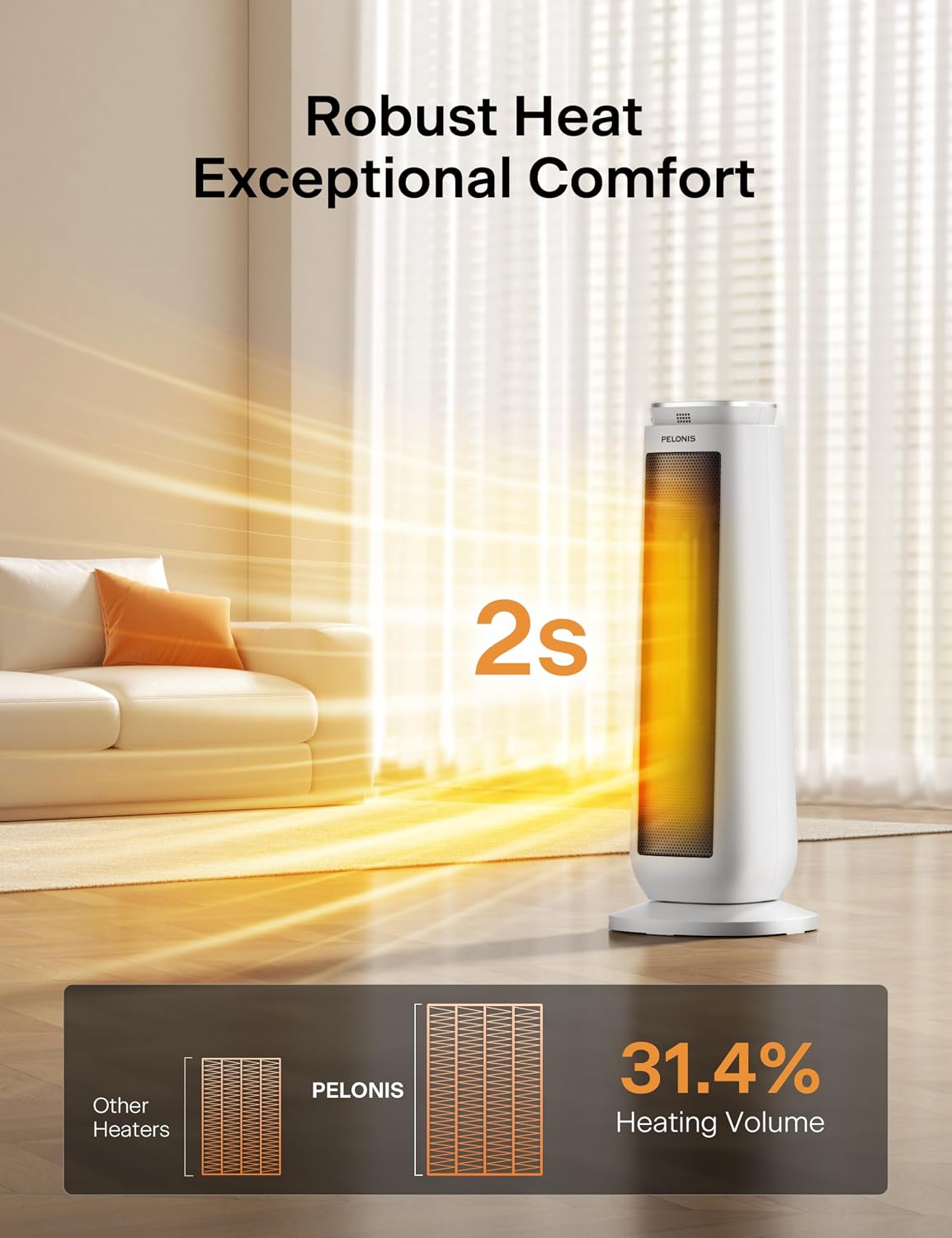 Thumbnail 1 de Pelonis 23" Tower Heater 1500W