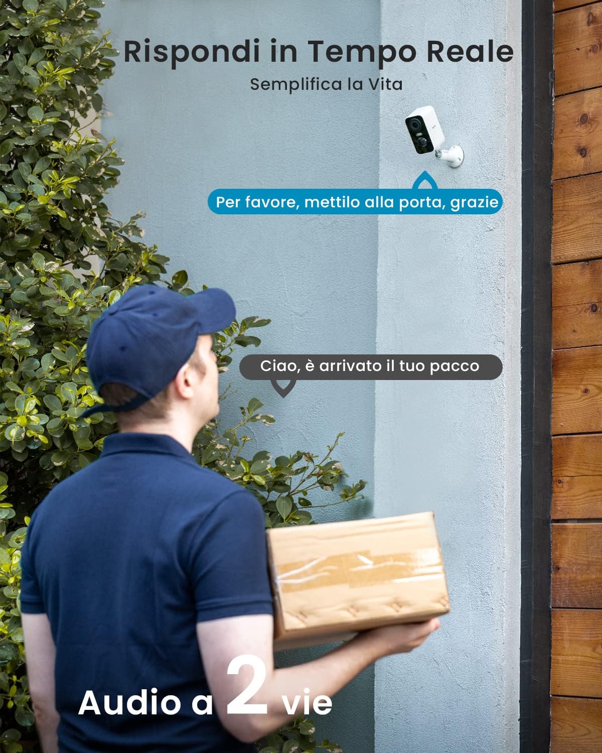 Thumbnail 6 de ieGeek 2K/3MP Telecamera WiFi esterna a batteria con faro integrato, PIR e audio bidirezionale