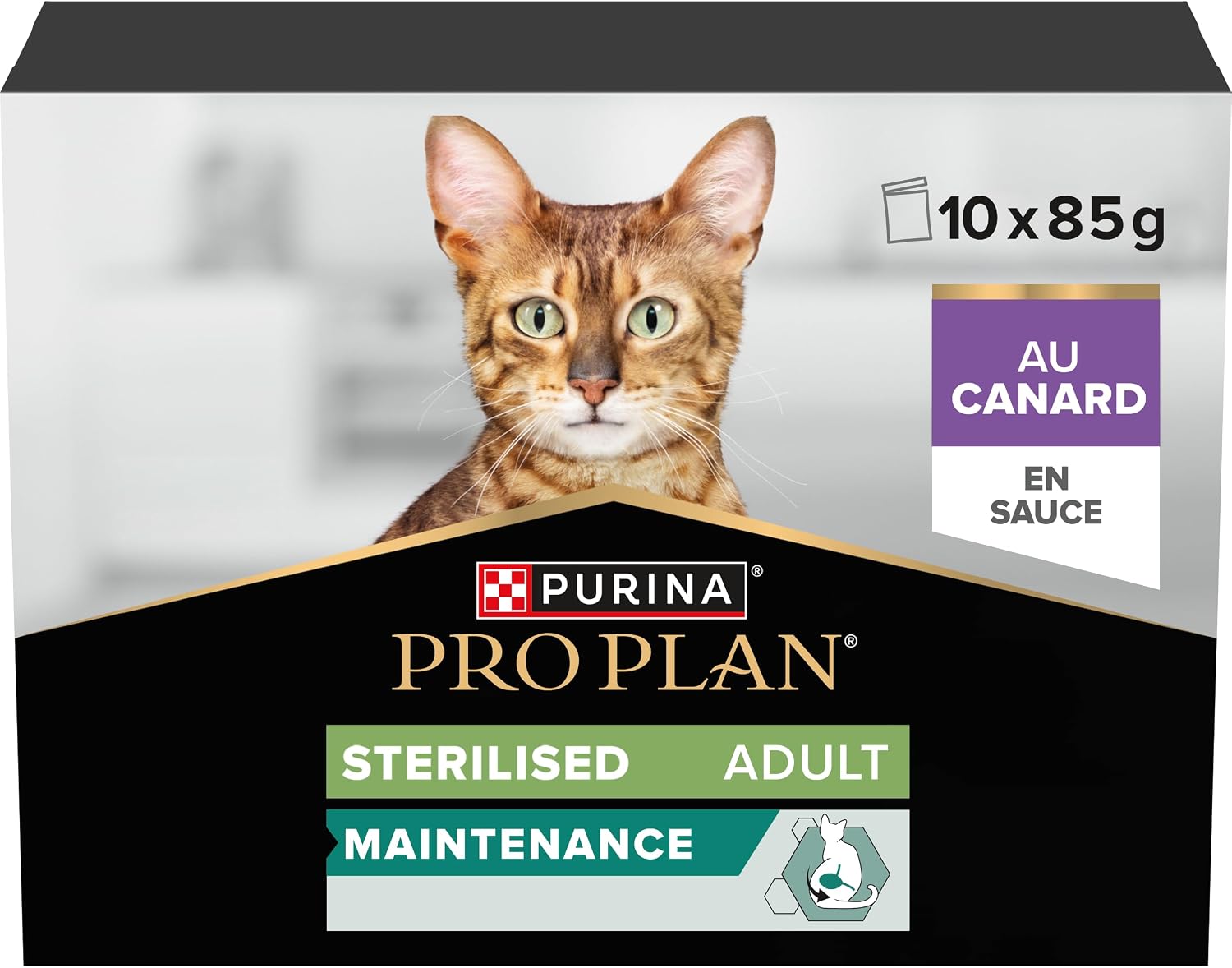 Detalle de Purina Pro Plan Sterilised Maintenance Canard – Alimentation complète pour chat adulte stérilisé (10 x 85 g)