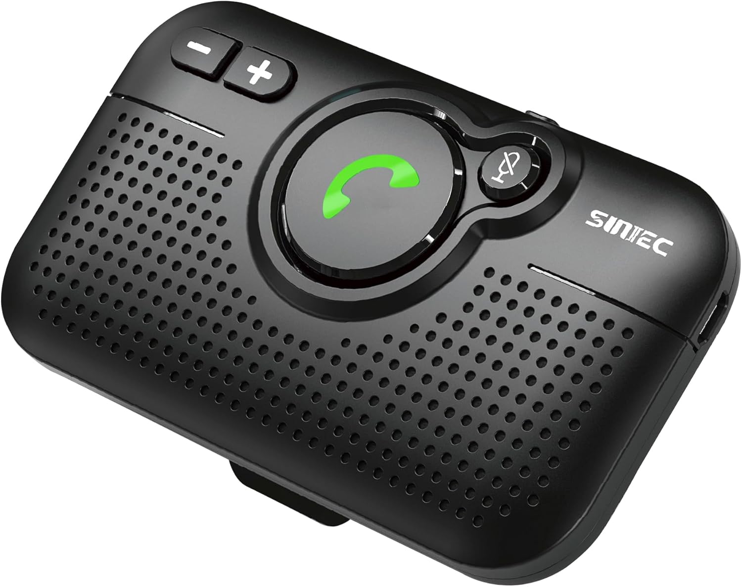 SUNITEC Hands Free Car Phone Kit Bluetooth (BC980P) with 3W Speaker, Siri Voice Assistant & Visor Clip