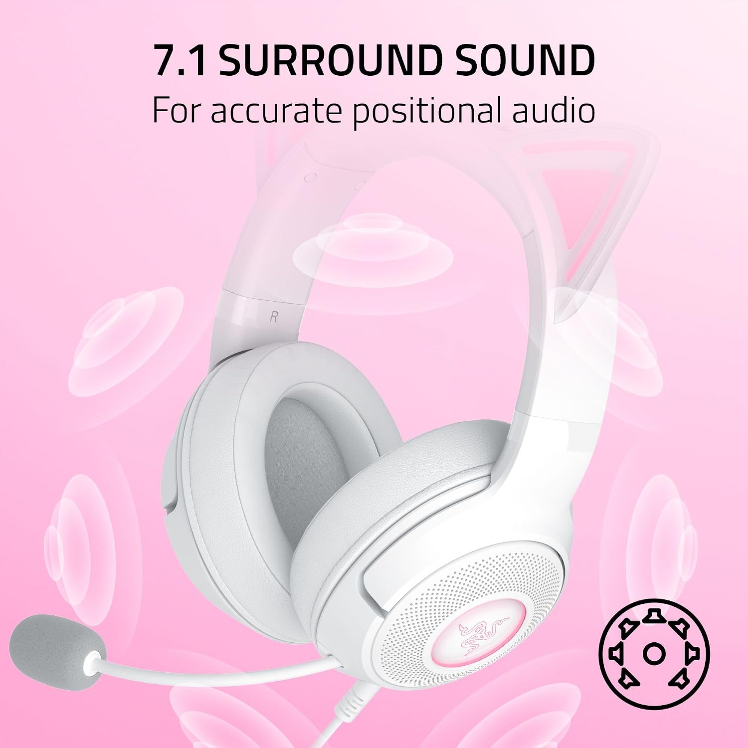 Thumbnail 5 de Razer Kraken Kitty V2 40mm Headset