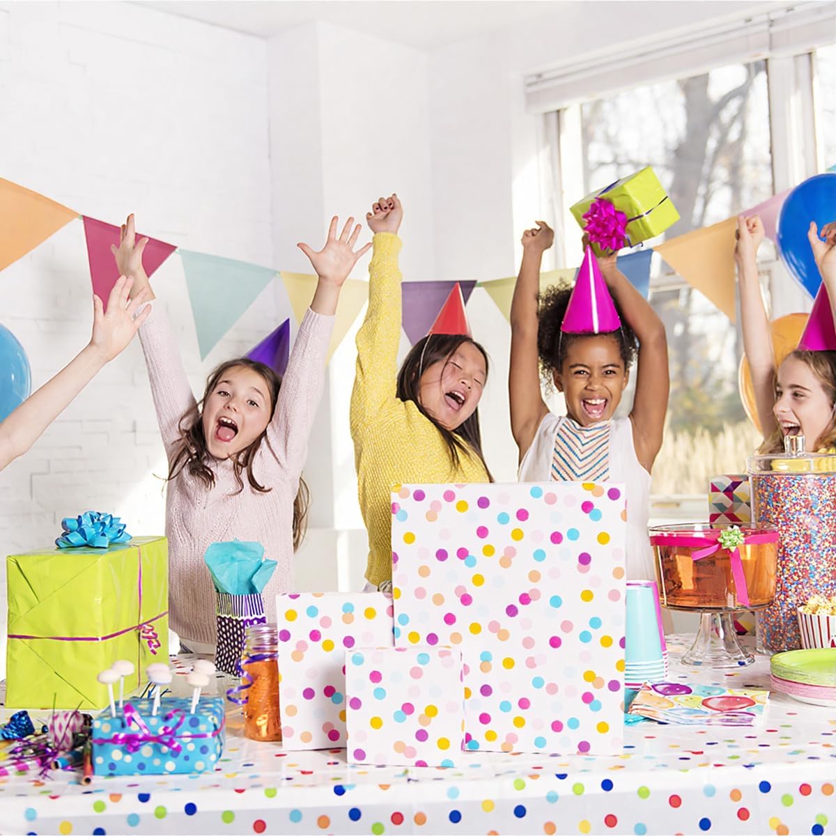 Thumbnail 6 de Birthday Gift Wrapping Paper Roll – 43cm x 10m Colourful Dots