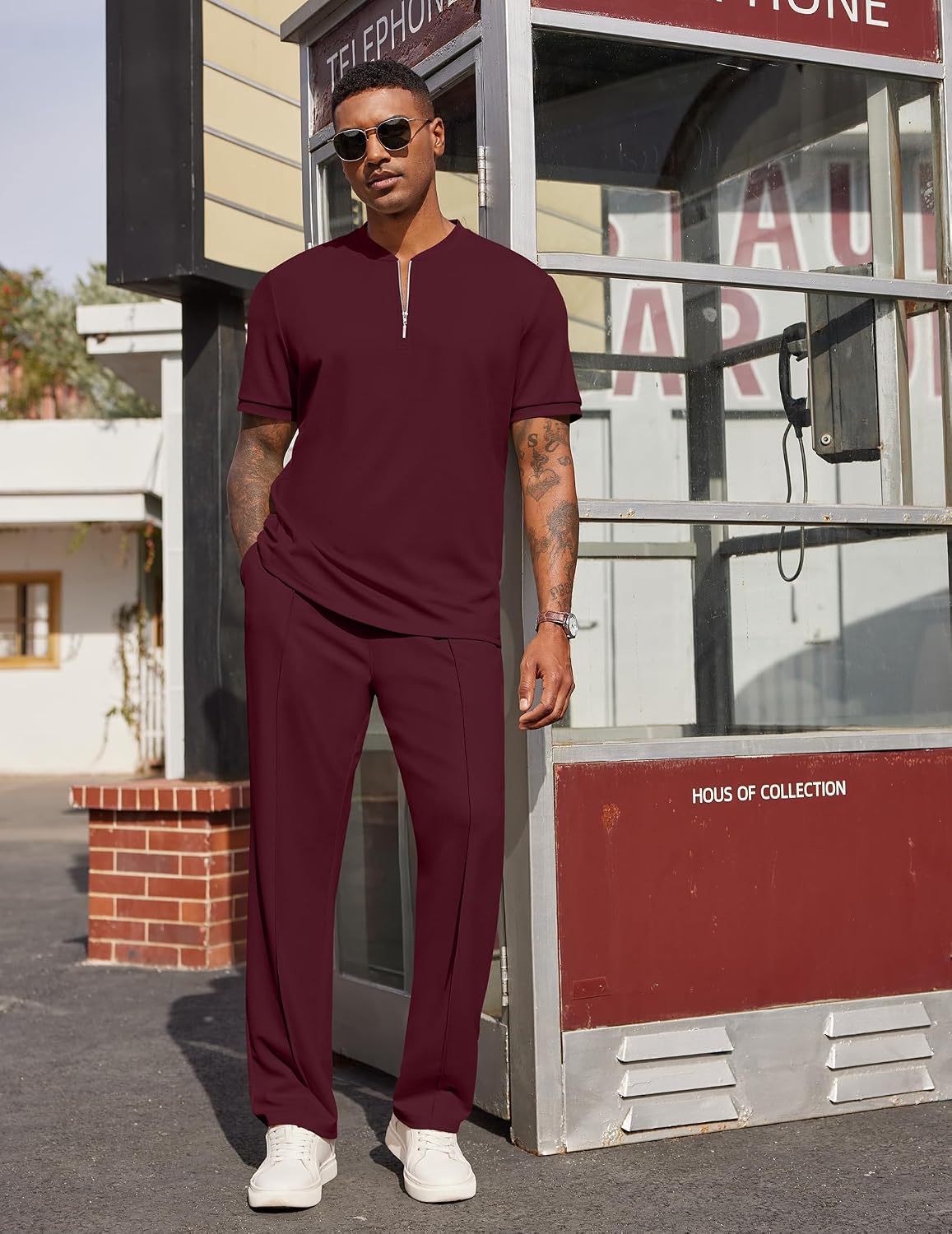 Detalle 2 de COOFANDY Men's Two-Piece Outfit