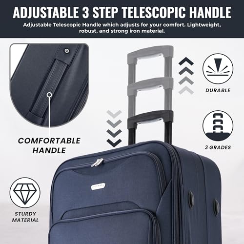 Detalle 2 de FLYMAX 29" Large Suitcase Lightweight Expansion with 90L Capacity