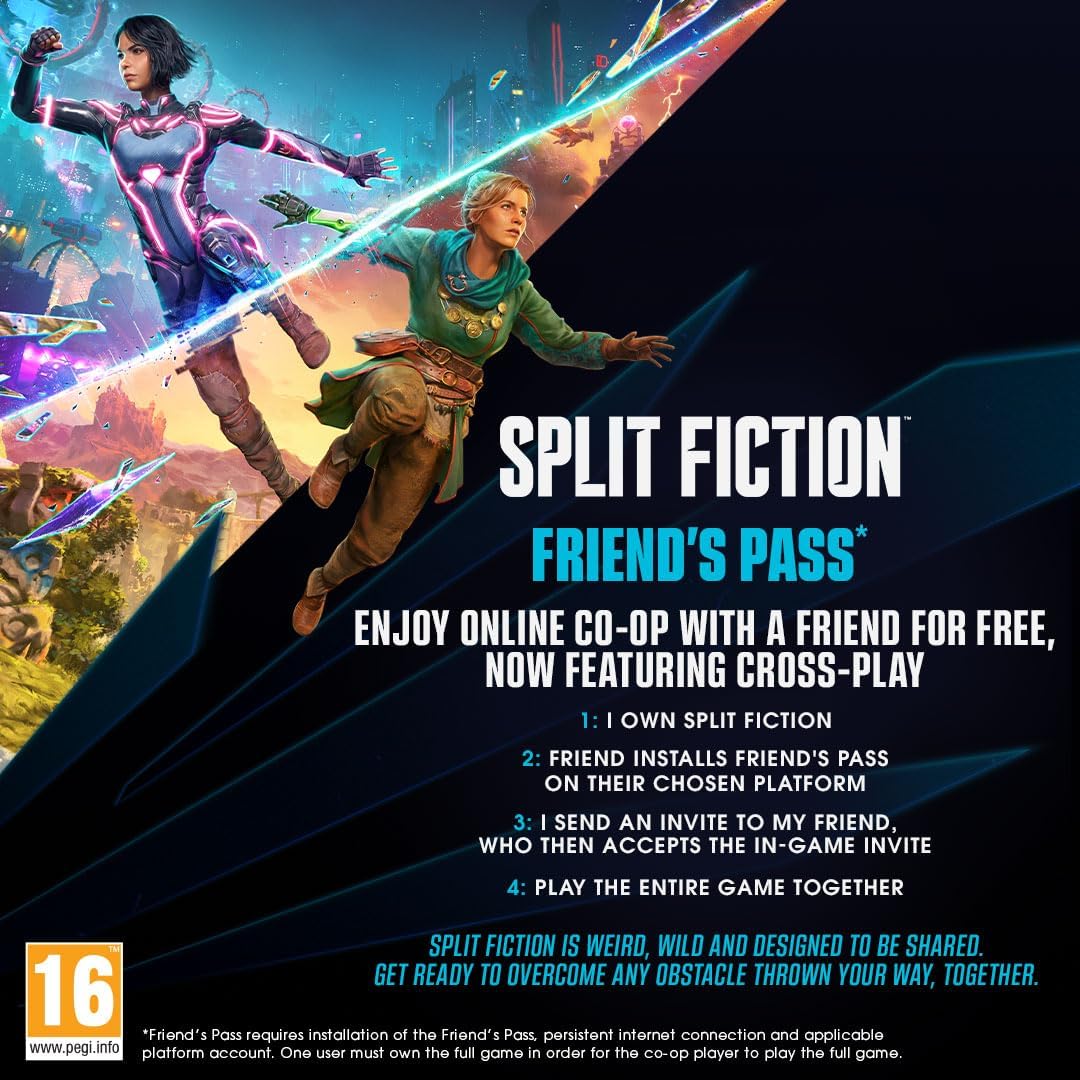 Detalle 2 de Split Fiction for Xbox Series X (Disc) — English co-op split-screen adventure game