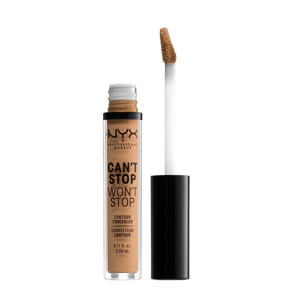 Detalle de NYX Professional Makeup Can't Stop Won't Stop Contour Concealer – wasserfester Abdeckstift, Neutral Buff 10.3 (3,5 ml)