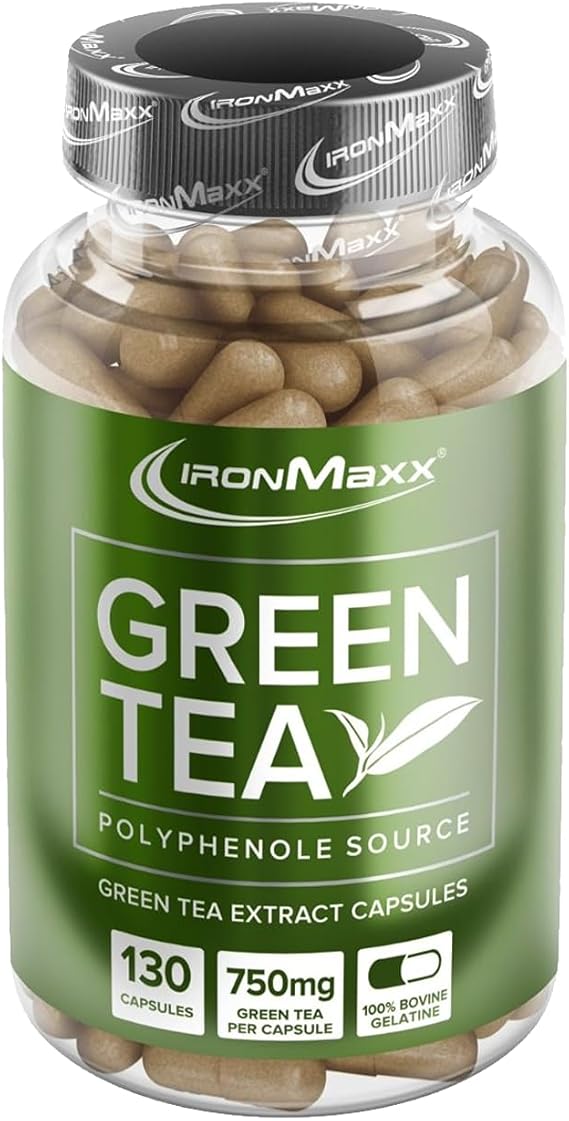 Detalle de IronMaxx Té Verde Extracto, 130 Cápsulas