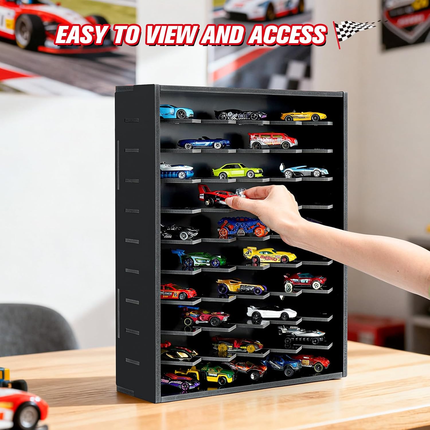 Thumbnail 4 de Krafetto Diecast Car Display Shelf, 50-Car Capacity