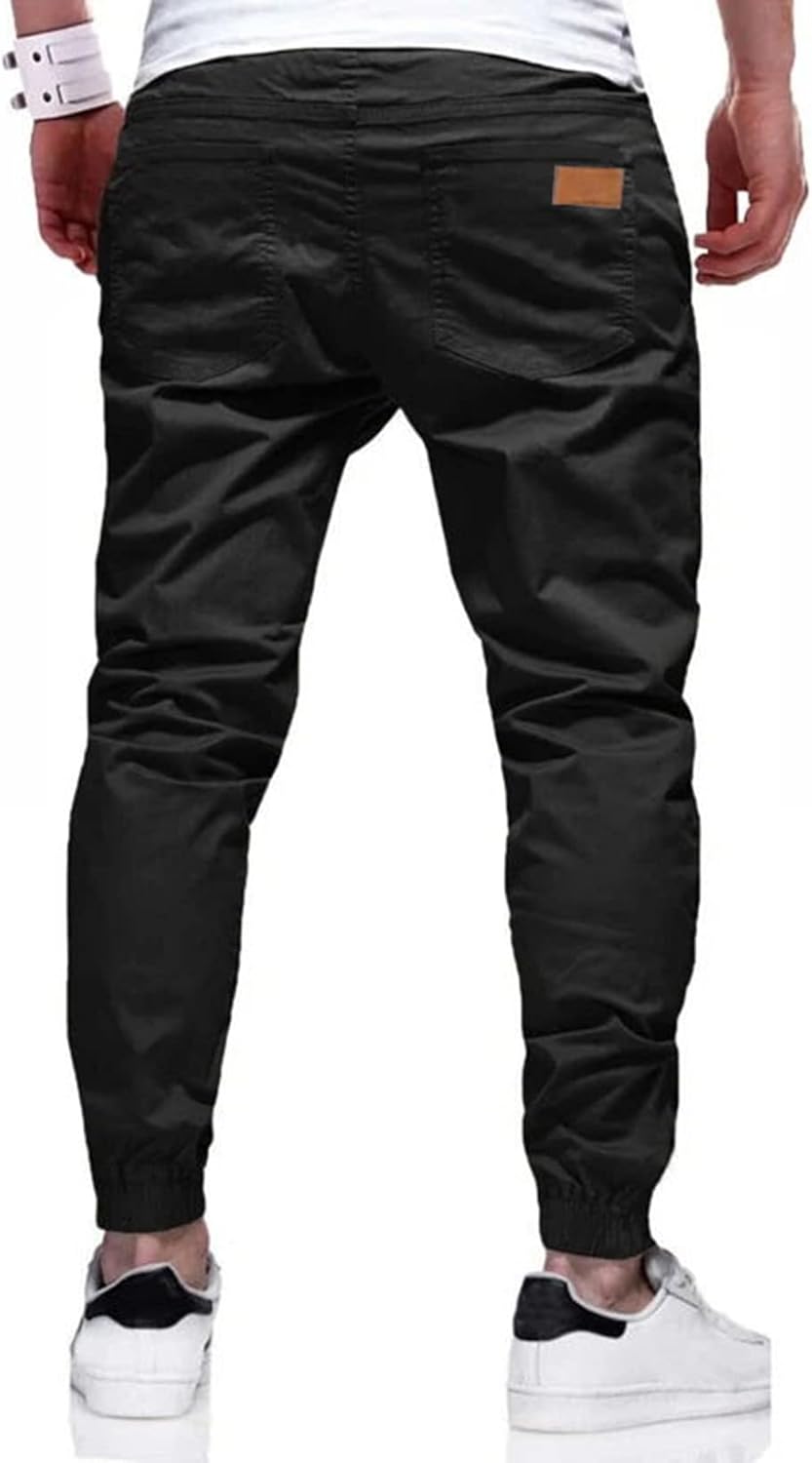 Detalle 2 de JMIERR Mens Casual Joggers Cotton Drawstring Pants
