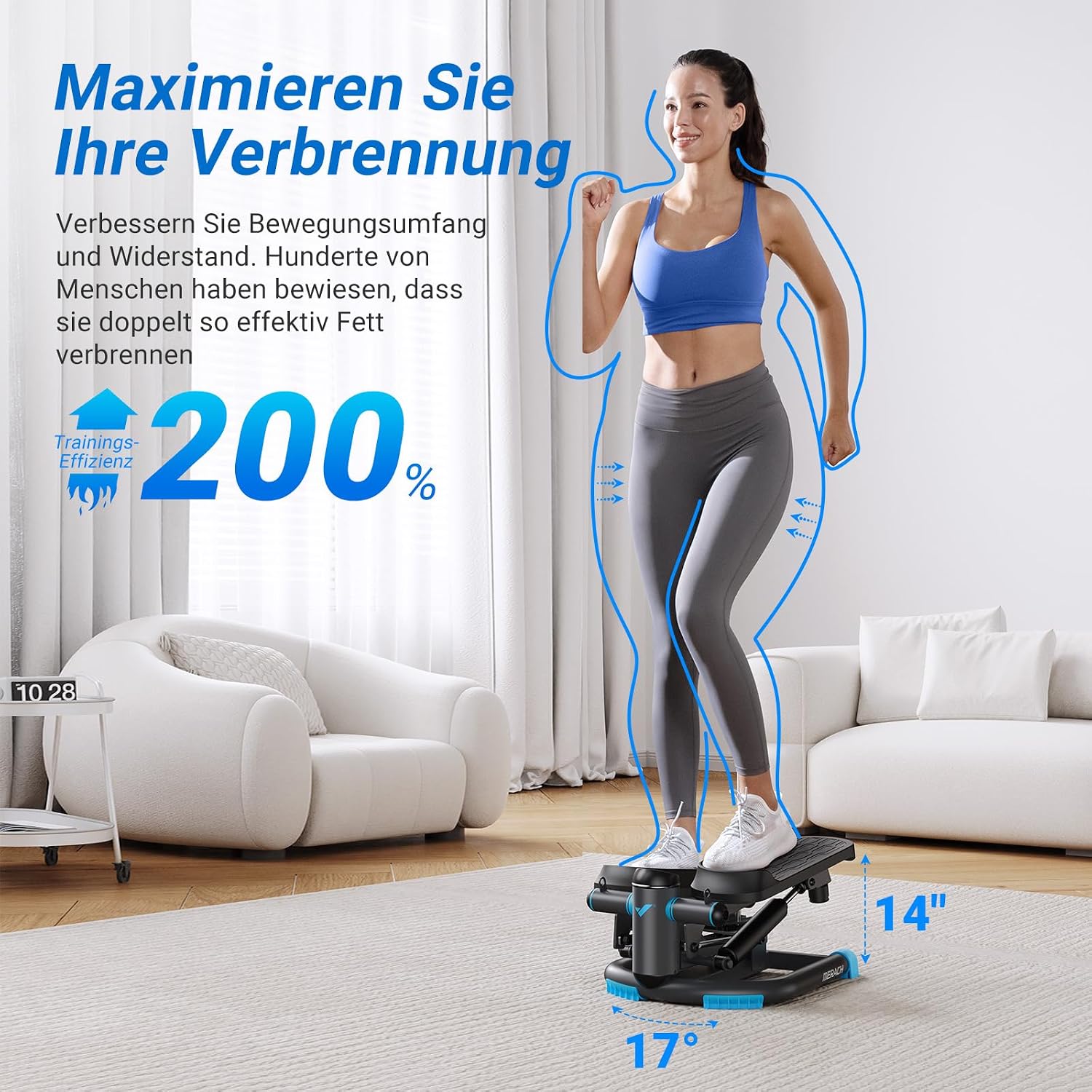 Detalle 2 de MERACH Mini Stepper für Zuhause mit 150 kg Belastung