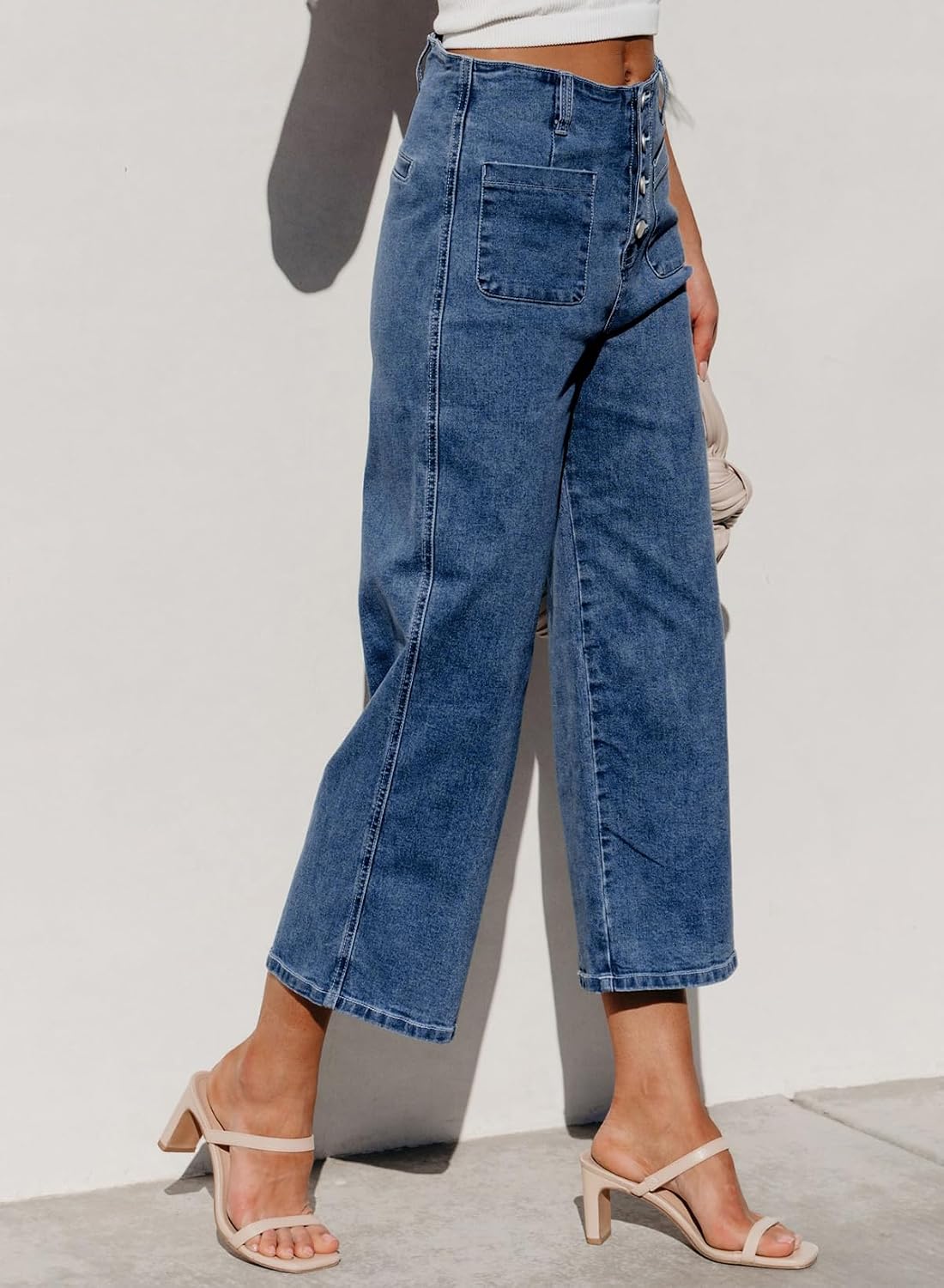 Thumbnail 4 de SIDEFEEL Wide Leg Jeans High Waisted