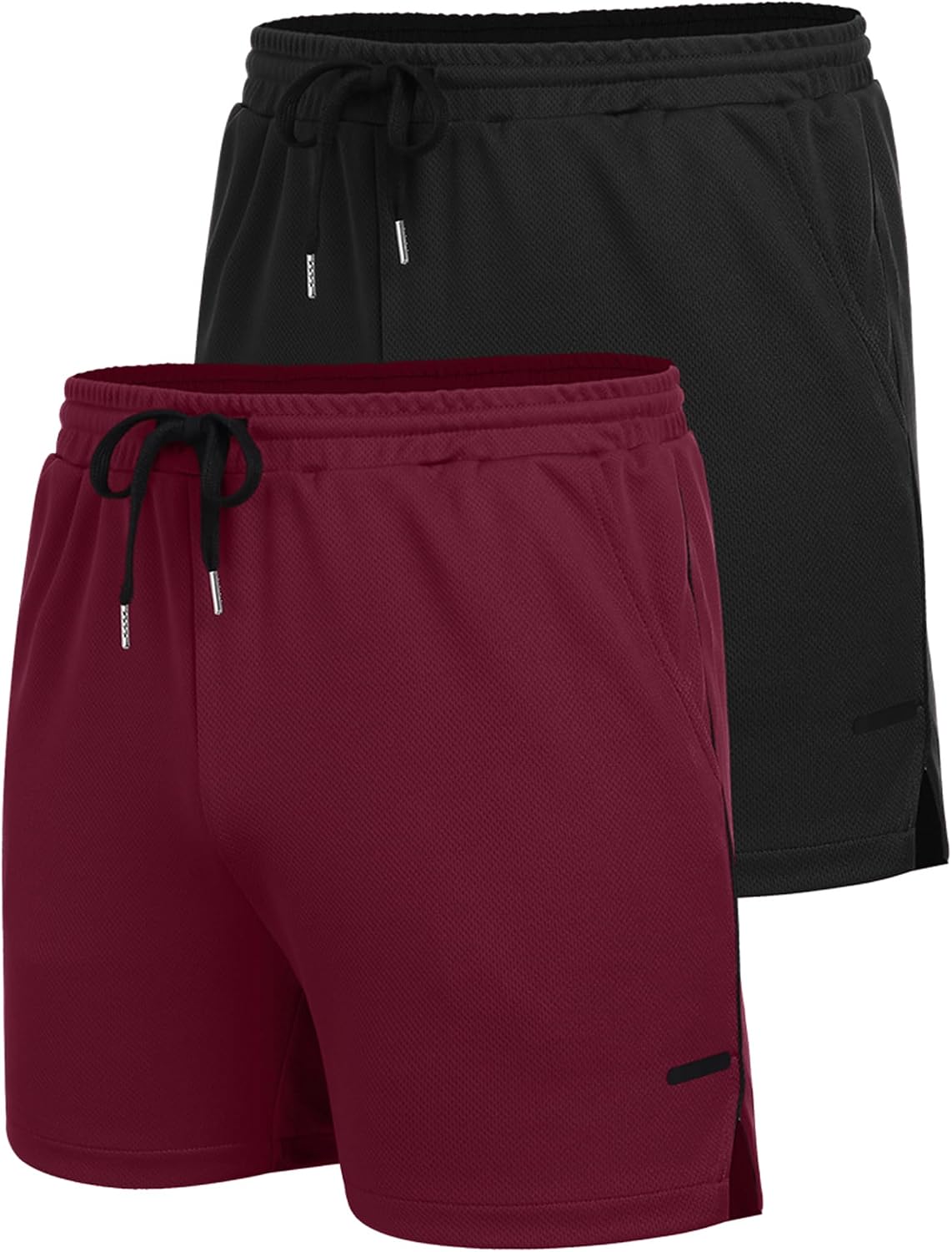 Thumbnail 3 de COOFANDY 2 Pack Gym Workout Shorts 5 Inch