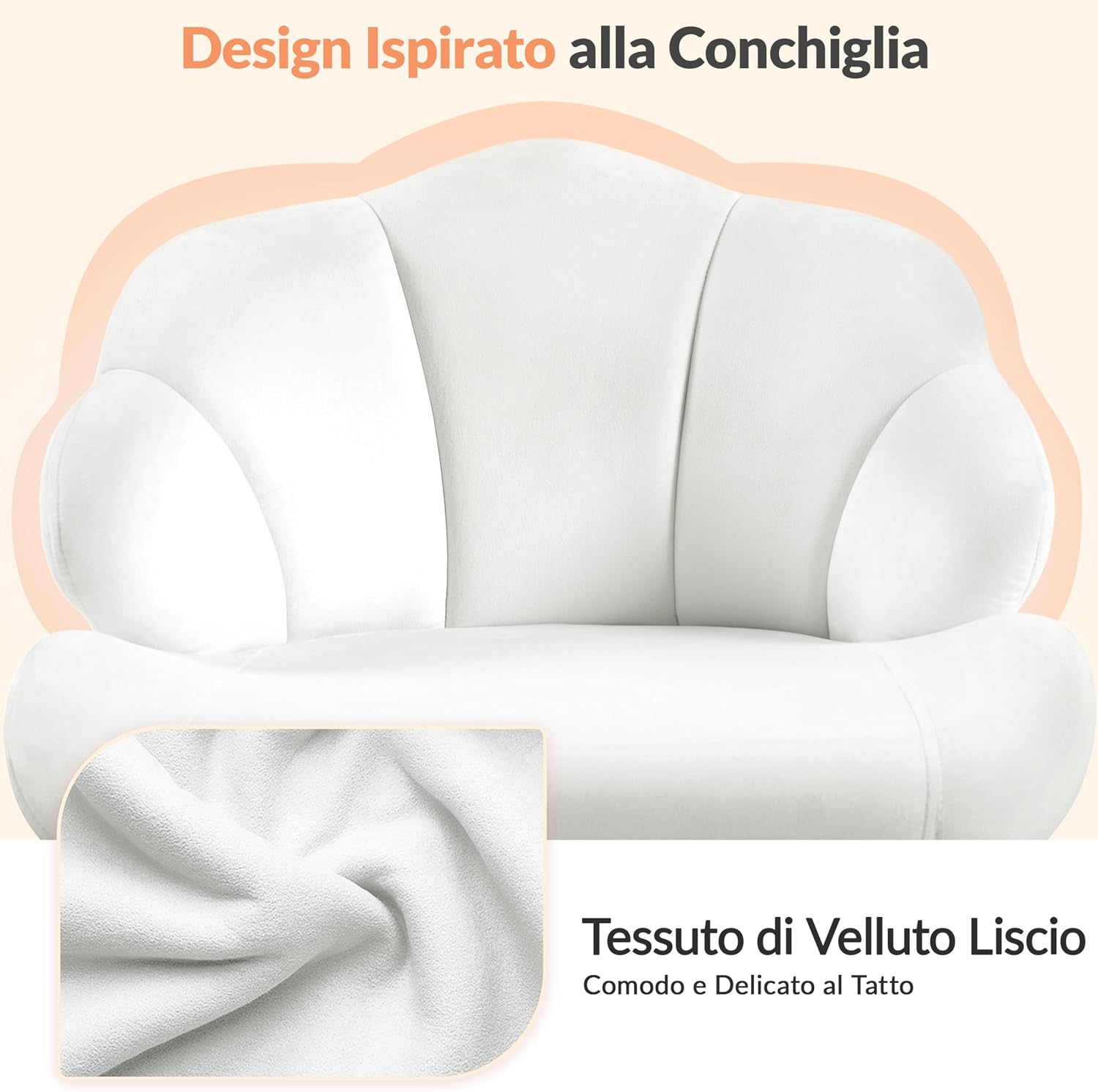 Thumbnail 6 de Yaheetech Sedia Ufficio Conchiglia velluto 136 KG