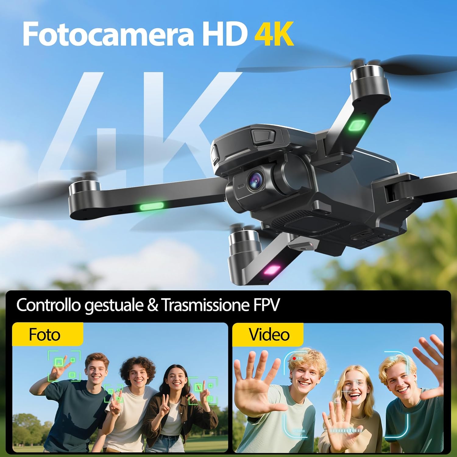 Thumbnail 1 de DEERC D25 Drone 4K HD con Trasmissione 5G