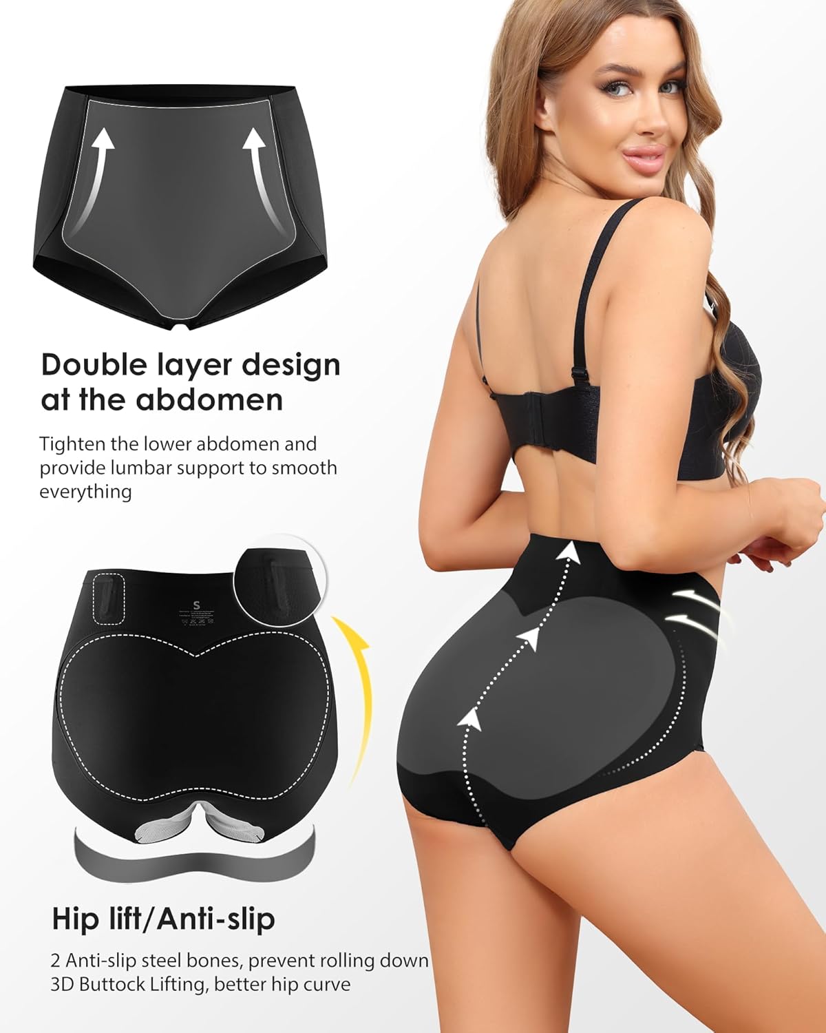 Thumbnail 2 de Levao Shapewear Damen Bauchweg Unterhose – Hohe Taille, Nahtlos, Atmungsaktiv, 4er Pack (S–XXL)