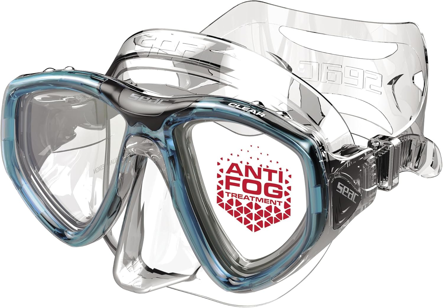 Thumbnail 5 de SEAC Clear masque de plongée bi-verre en silicone (anti-buée durable, low volume)