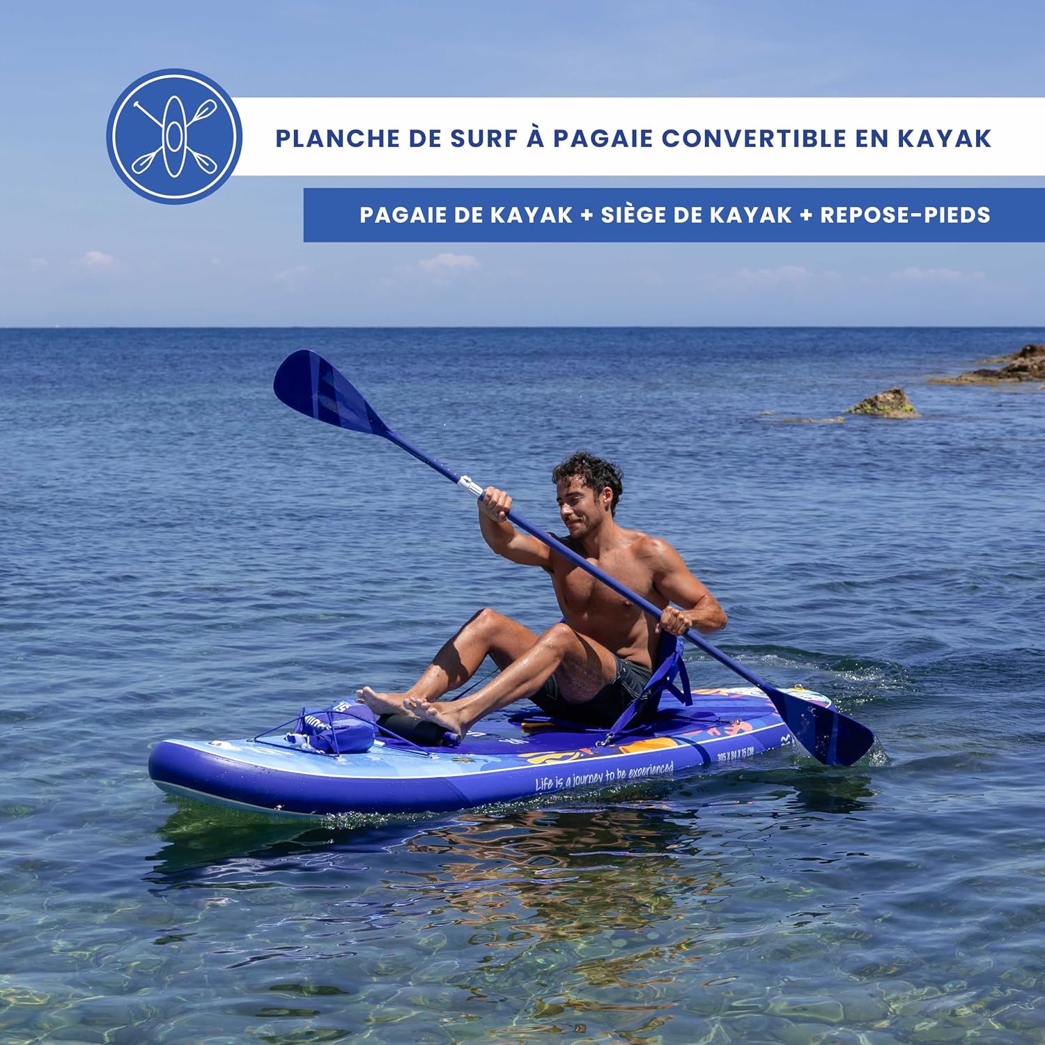 Thumbnail 3 de HUIIKE Paddle Gonflable Adulte Coral Full Pack 305 cm