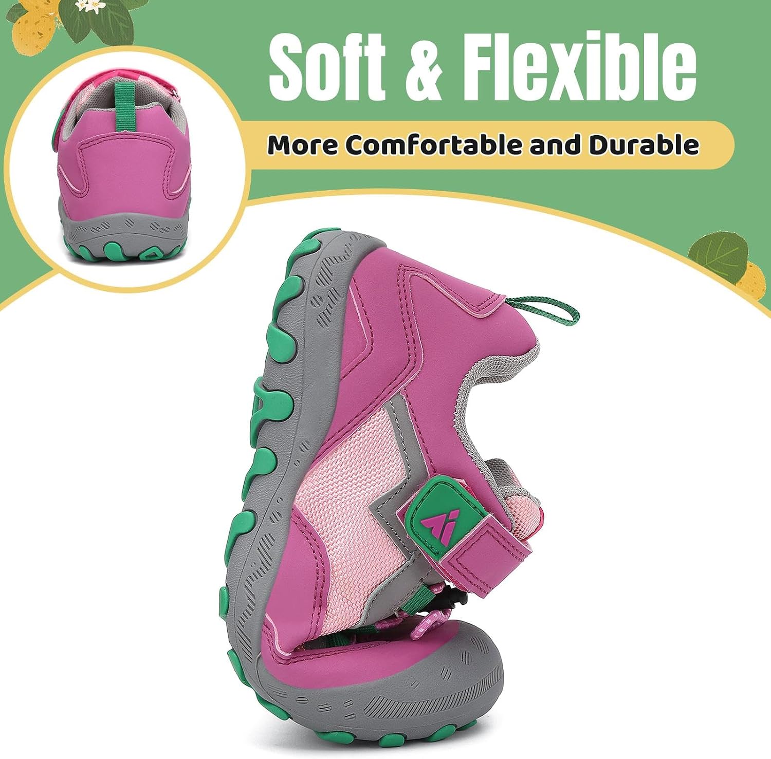 Detalle 2 de Mishansha Bambini Scarpe da Trekking Traspiranti Antiscivolo – Comfort, Protezione e Versatilità