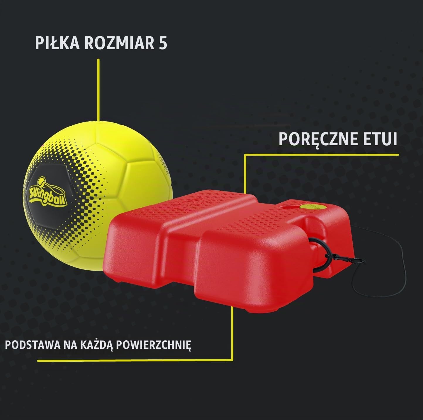 Detalle de Swingball Reflex – piłkarska gra treningowa z podstawą do napełnienia