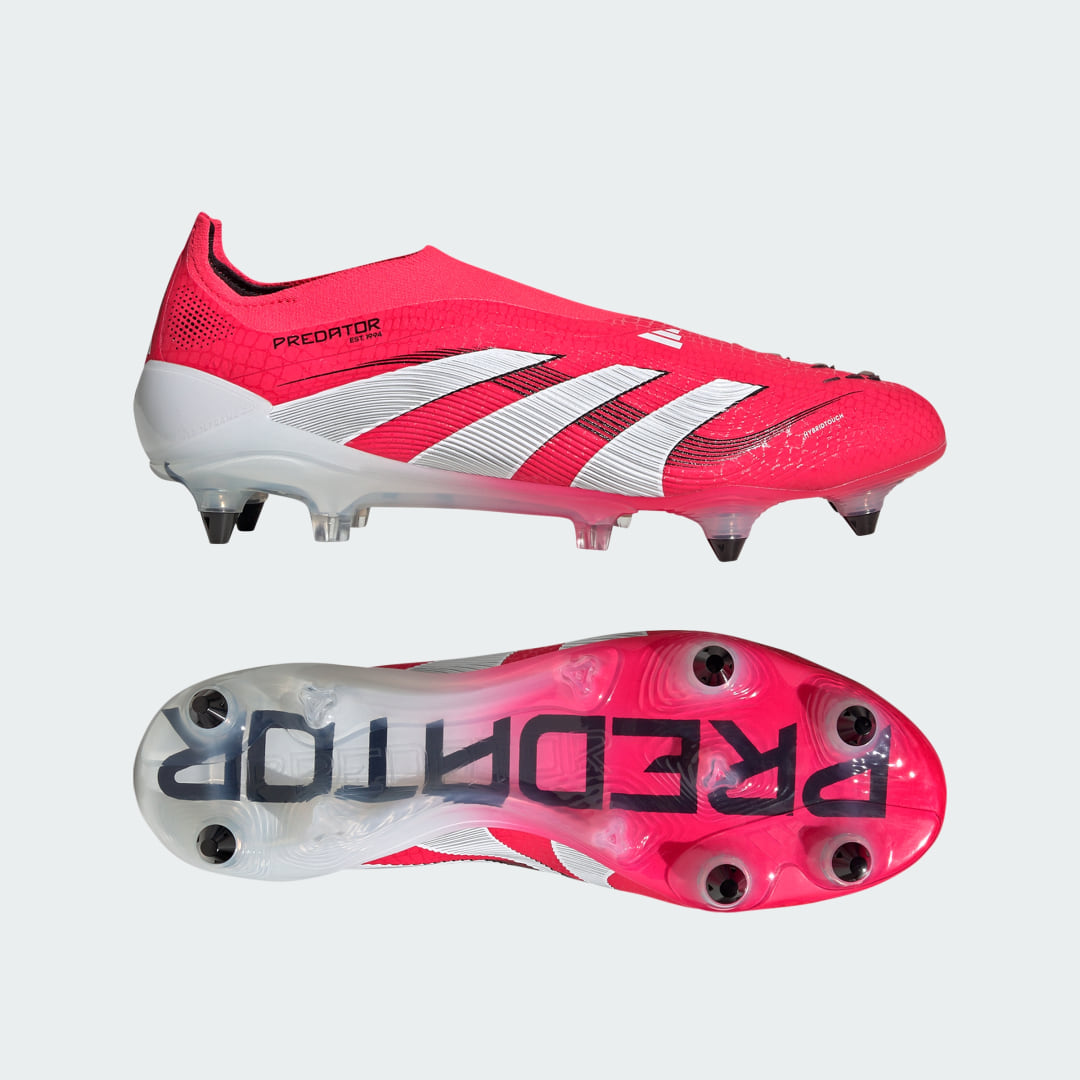 Detalle de Adidas Predator Elite Laceless para césped natural húmedo (rojo) - bota de fútbol