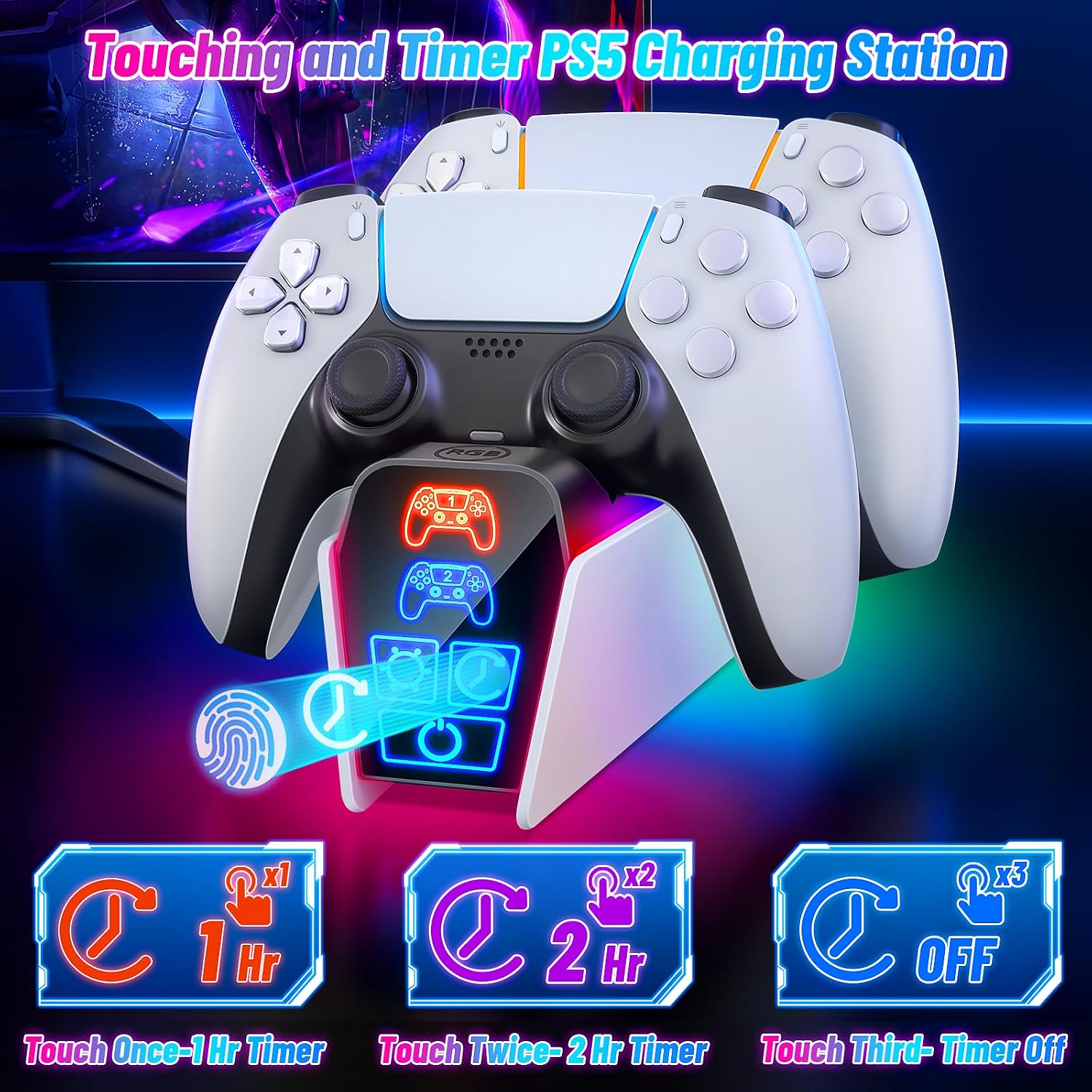 Thumbnail 2 de Fenolical PS5 Charging Station with timer