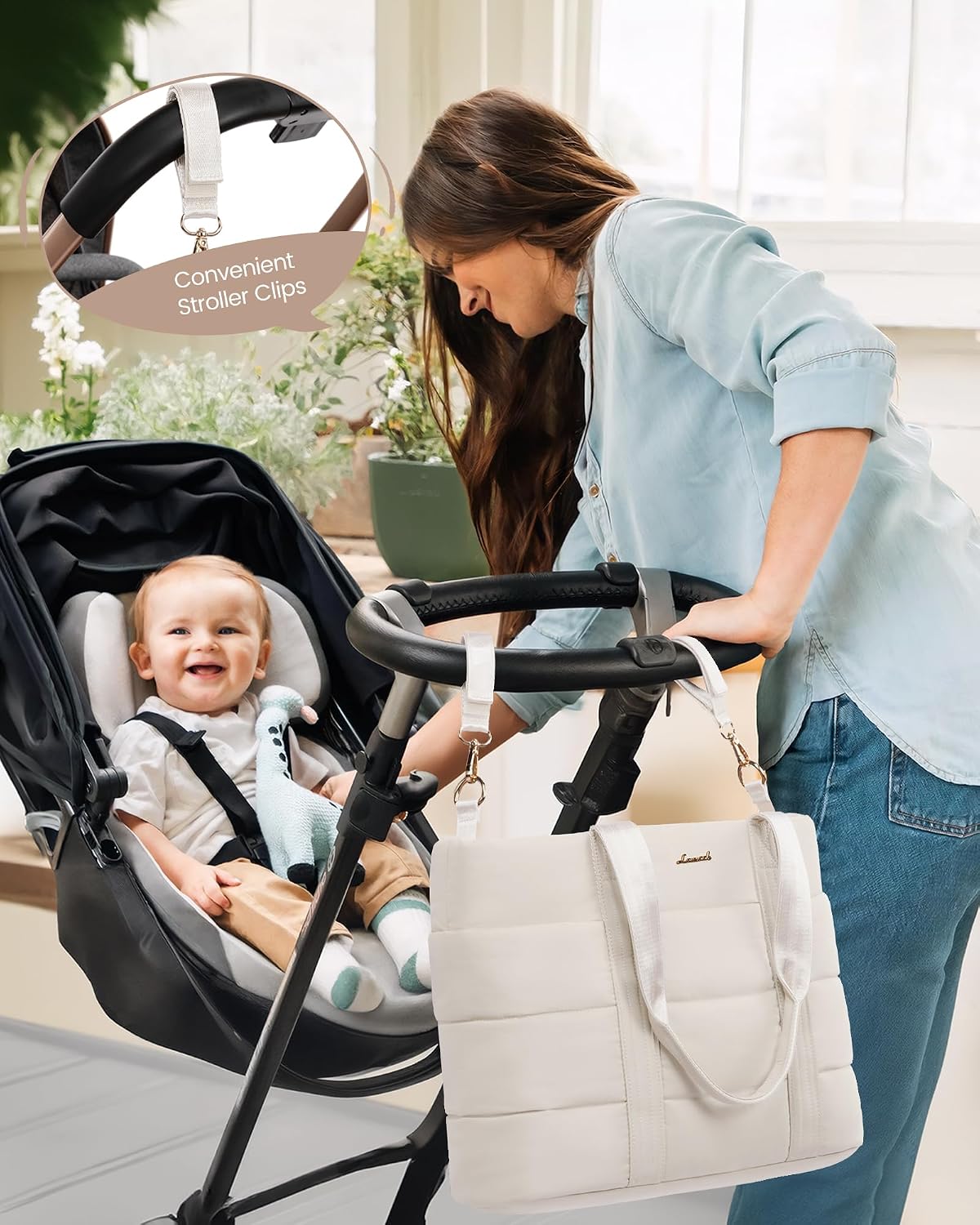 Detalle de LOVEVOOK Diaper Bag Tote, 15.6-Inch