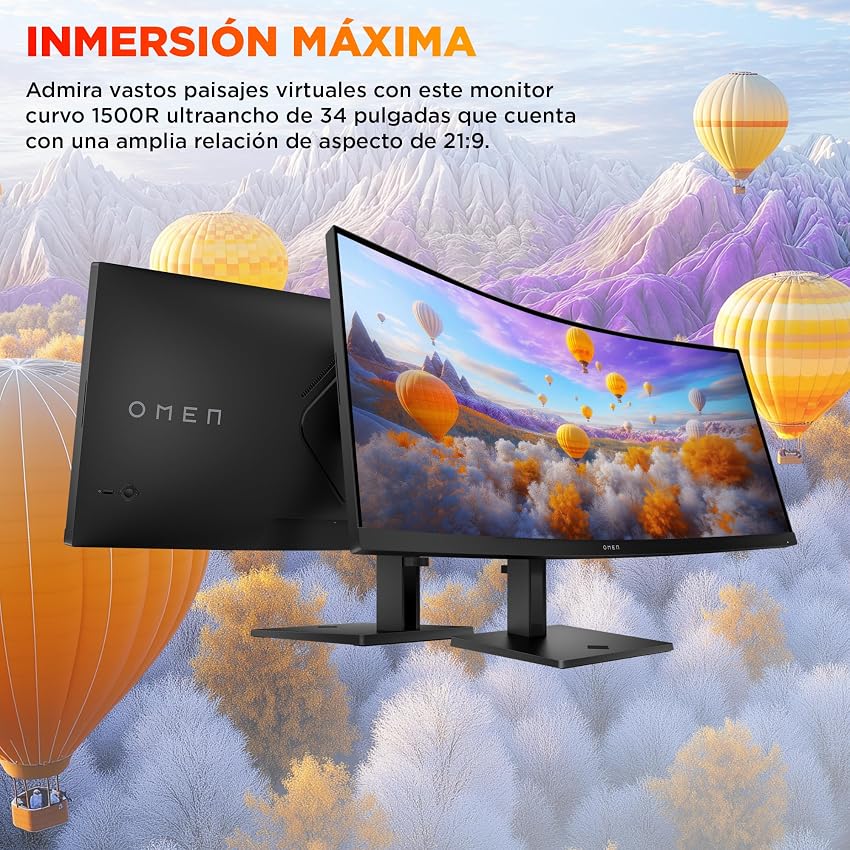 Detalle 2 de HP OMEN 34c G2 Monitor gaming 34" WQHD 180 Hz