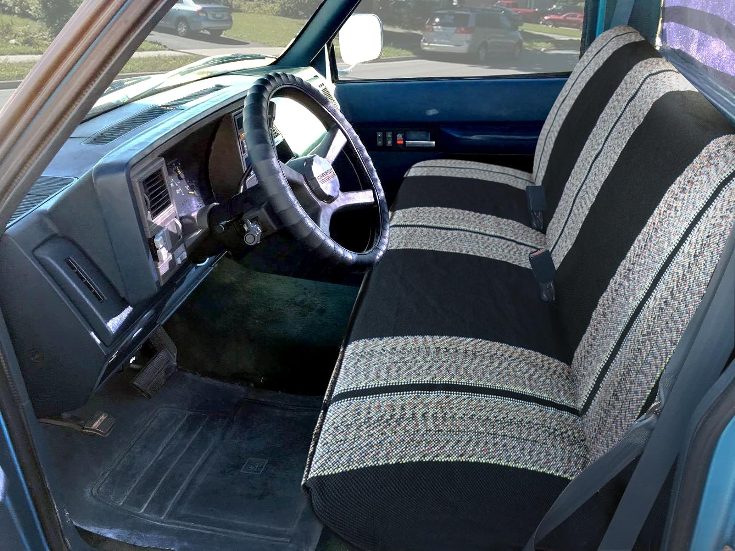 Thumbnail 4 de Leader Accessories Saddle Blanket Black Seat Protector for Full-Size Bench Seats