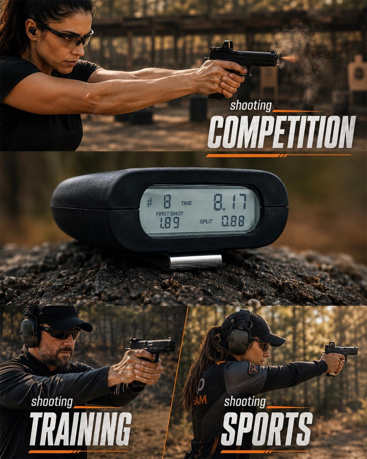 Thumbnail 6 de Shot Timer for Shooting Competition & Training: 4 Modes, Loud Buzzer, Belt Clip