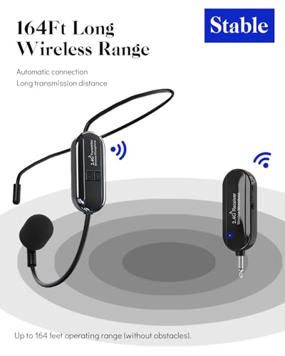 Thumbnail 4 de Micrófono Inalámbrico Diadema QEEKADA 2.4G – sistema plug & play para megafonía