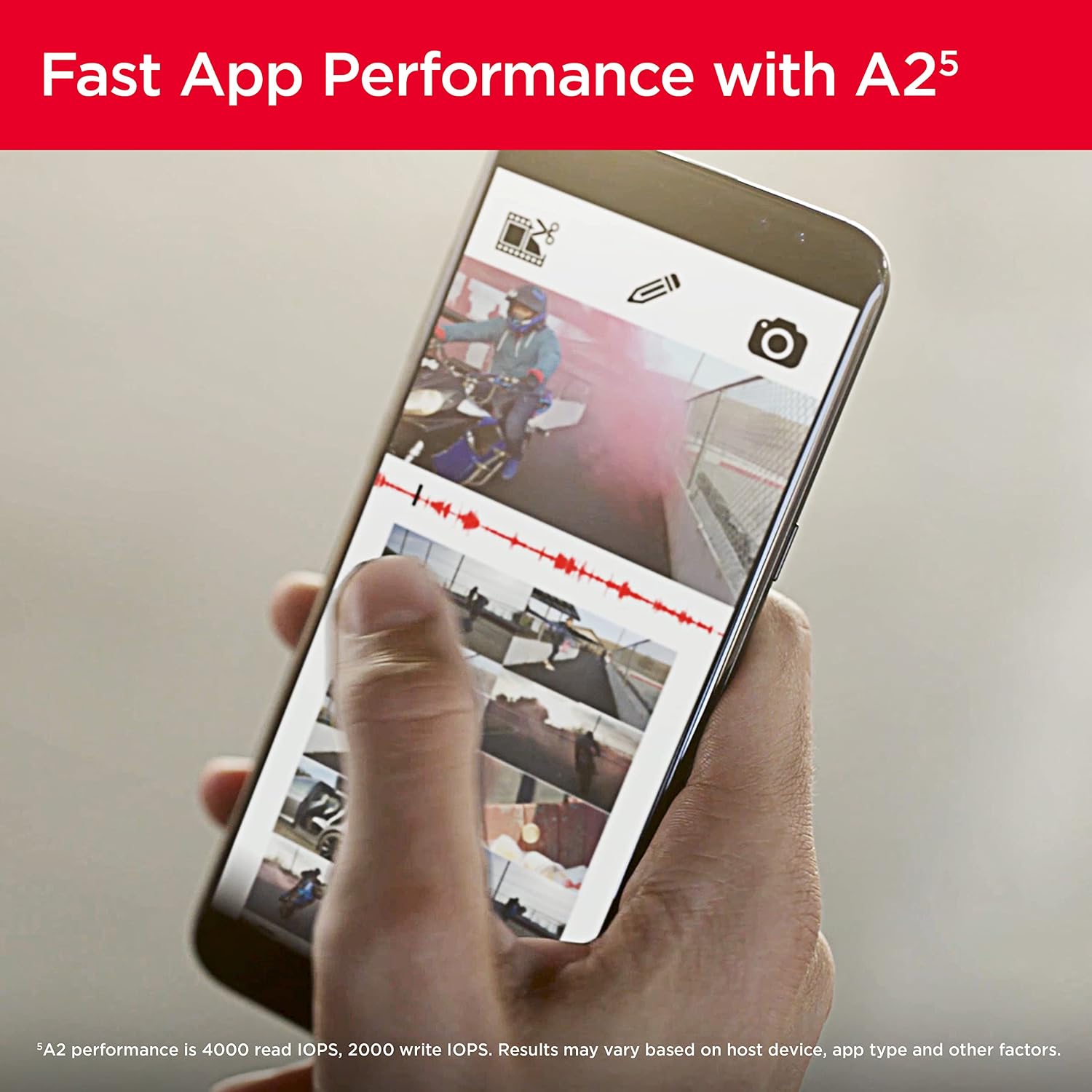 Thumbnail 4 de SanDisk 256 Go Extreme microSDXC avec adaptateur SD – UHS-I, V30, A2, 190 Mo/s
