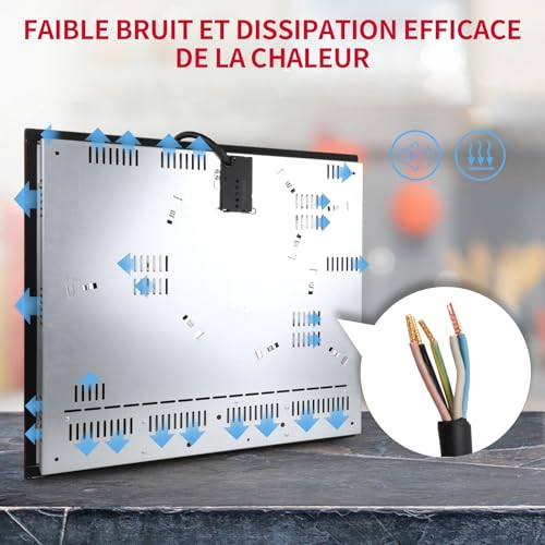 Thumbnail 7 de IsEasy Plaque Vitrocéramique 3 Feux Encastrable – Table de Cuisson 59 × 52 cm, 5500 W
