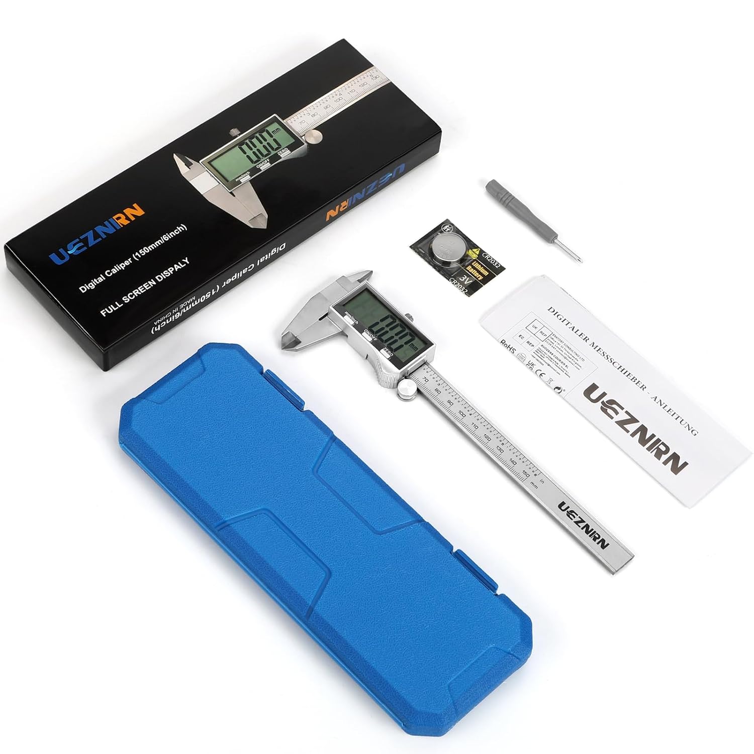Thumbnail 6 de Ueznirn Vernier Calipers 200mm/8in Stainless Steel Digital Caliper