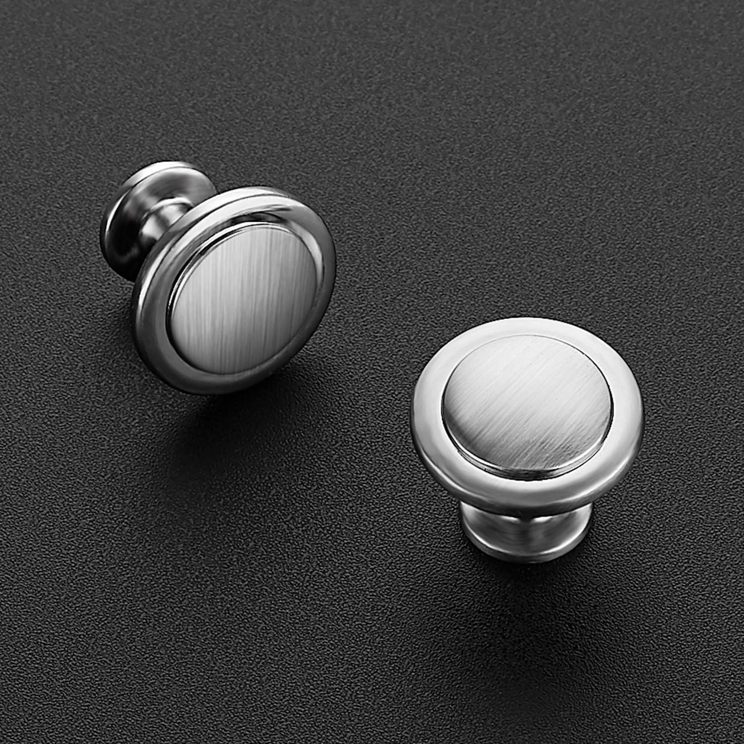 Detalle de Ravinte JYN1LS30 Round Cabinet Knobs, Brushed Nickel, 1-1/4-Inch, 30-Pack