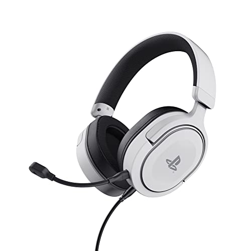 Detalle de GXTrust Forta PS5 Gaming Headset – Weiß, offiziell lizenziert, 50 mm Treiber