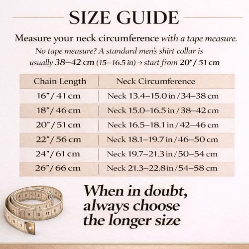 Detalle de QUADRI 925 Silver Cuban Link Necklace for Men – 20" (51 cm)