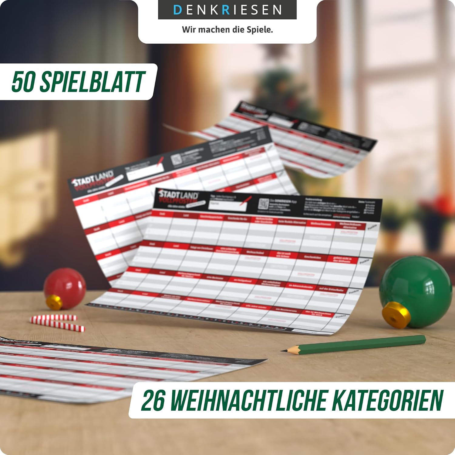 Thumbnail 2 de DENKRIESEN Stadt Land VOLLPFOSTEN® – Christmas Edition (ab 9 Jahren)