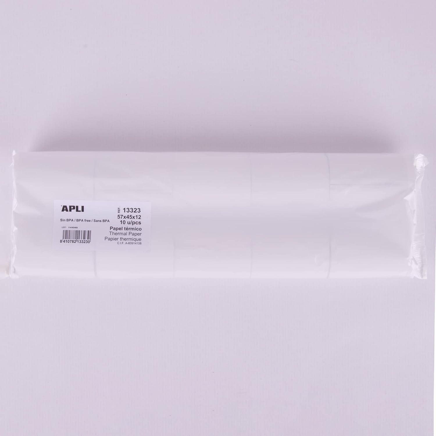Detalle 2 de 10 rouleaux de papier thermochimique 57 x 45 x 12 mm