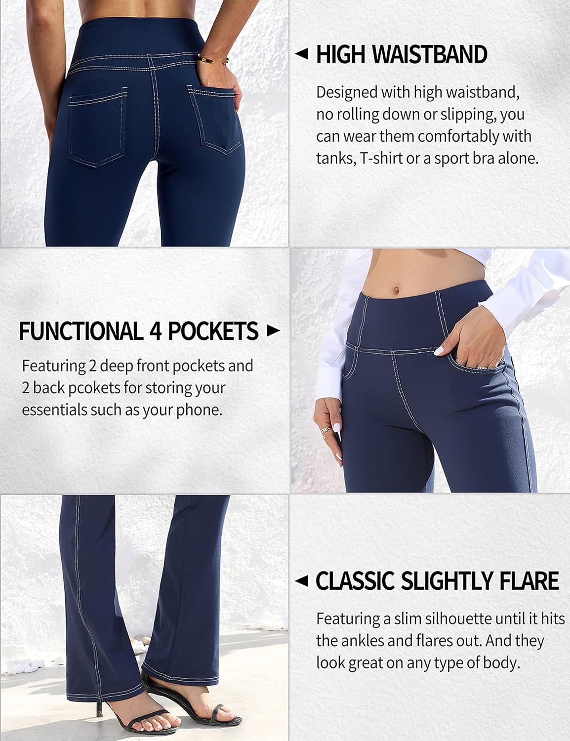 Detalle 2 de VOOVEEYA Bootcut Leggings 4 Pockets