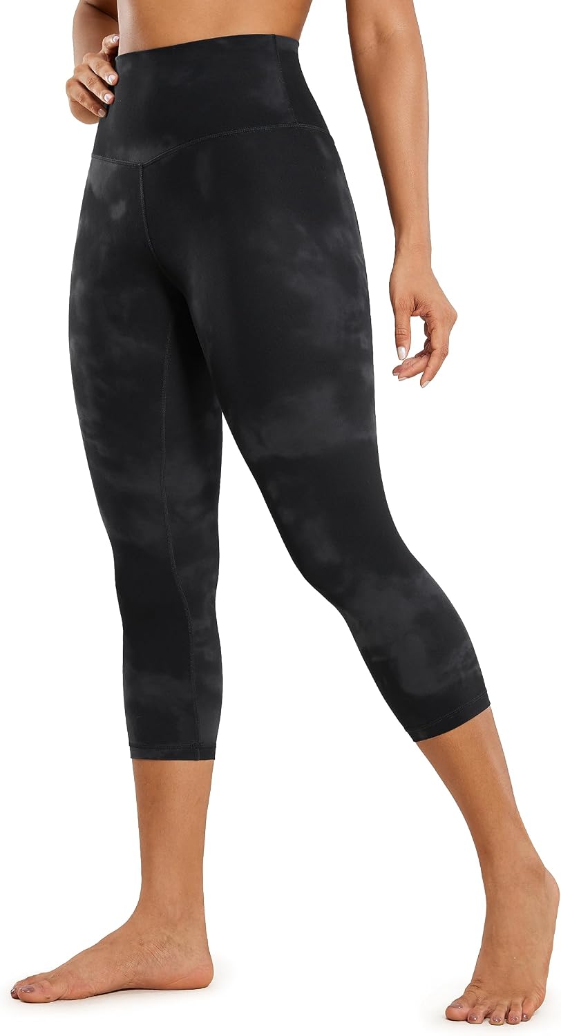 Detalle de CRZ YOGA Butterluxe da donna a vita alta: leggings capri da salotto per yoga