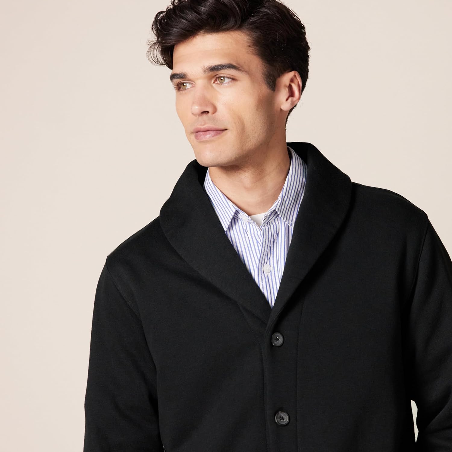 Thumbnail 3 de Herren Strickjacke aus Fleece mit Schalkragen von Amazon Essentials – bequeme Normalpassform für kalte Tage