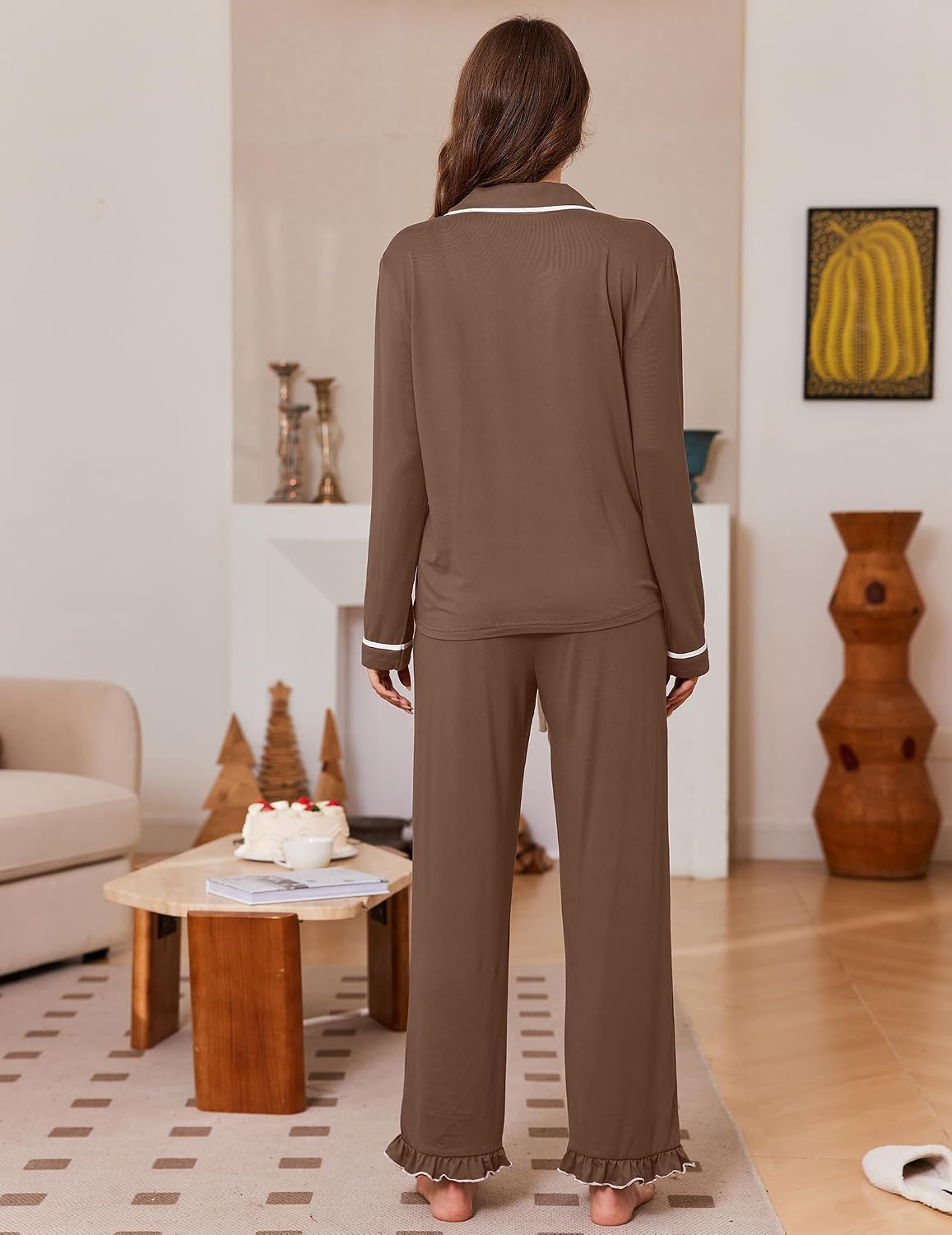 Detalle de Ekouaer Women's Pajama Set