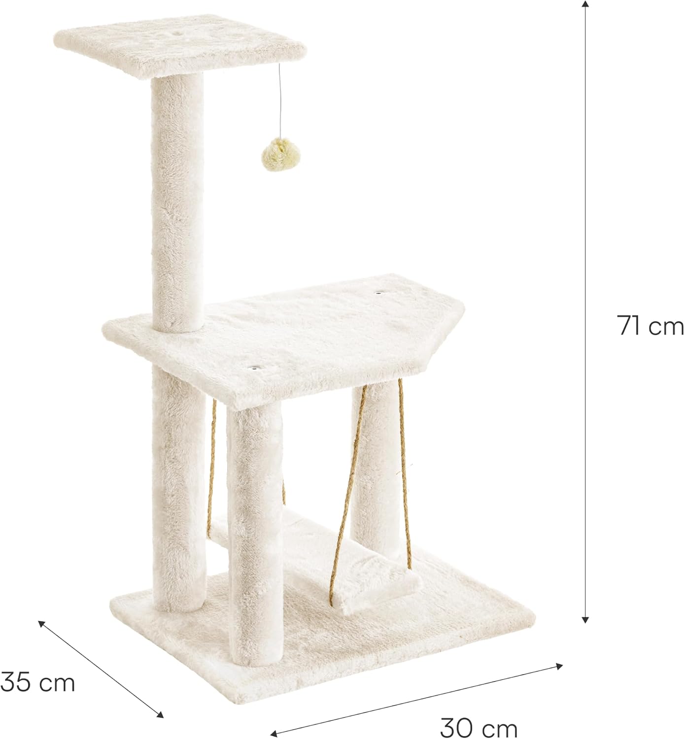 Detalle 2 de Baroni Home castello tiragraffi 35x30x71 cm crema