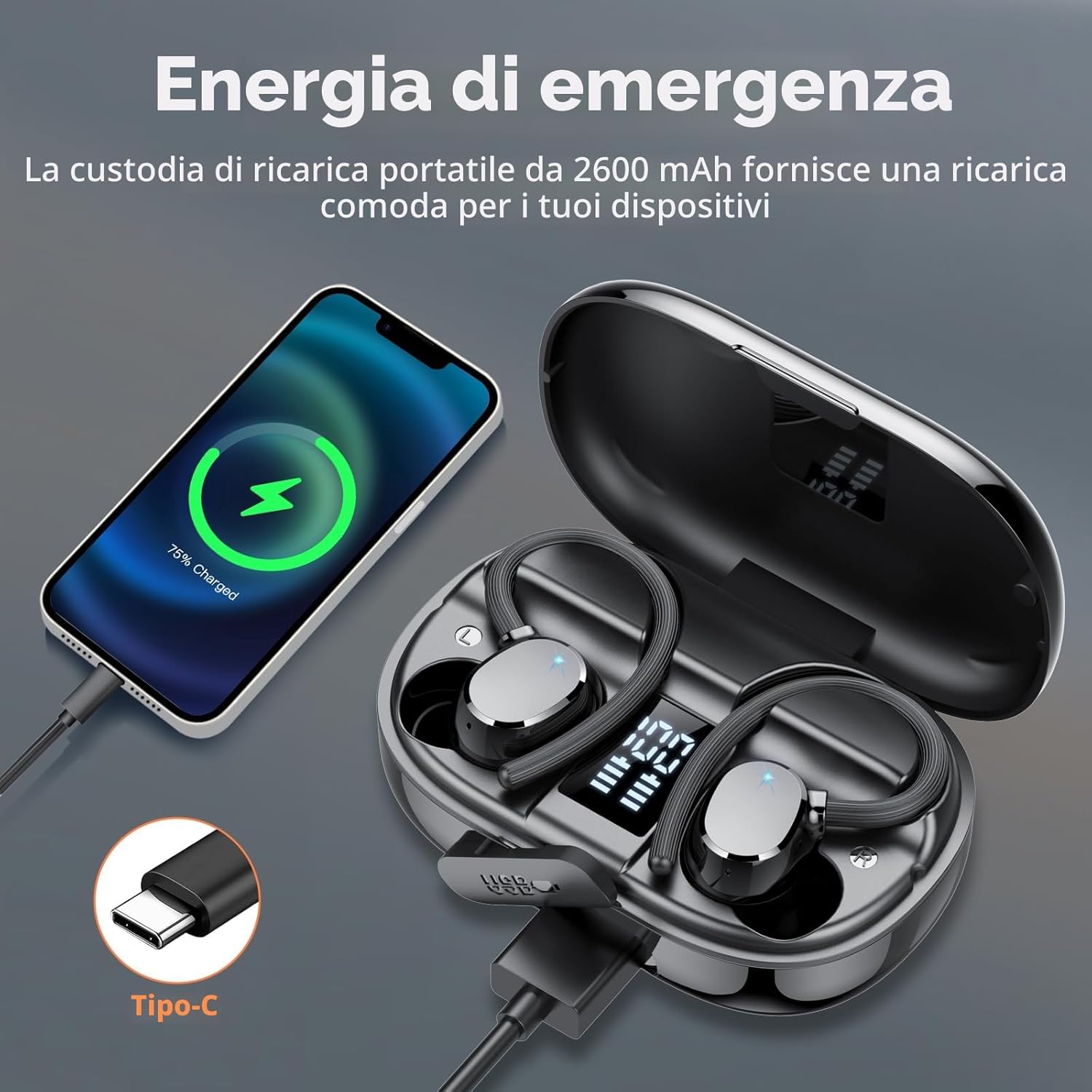 Thumbnail 3 de Cuffie Bluetooth 5.3 2026 Auricolari