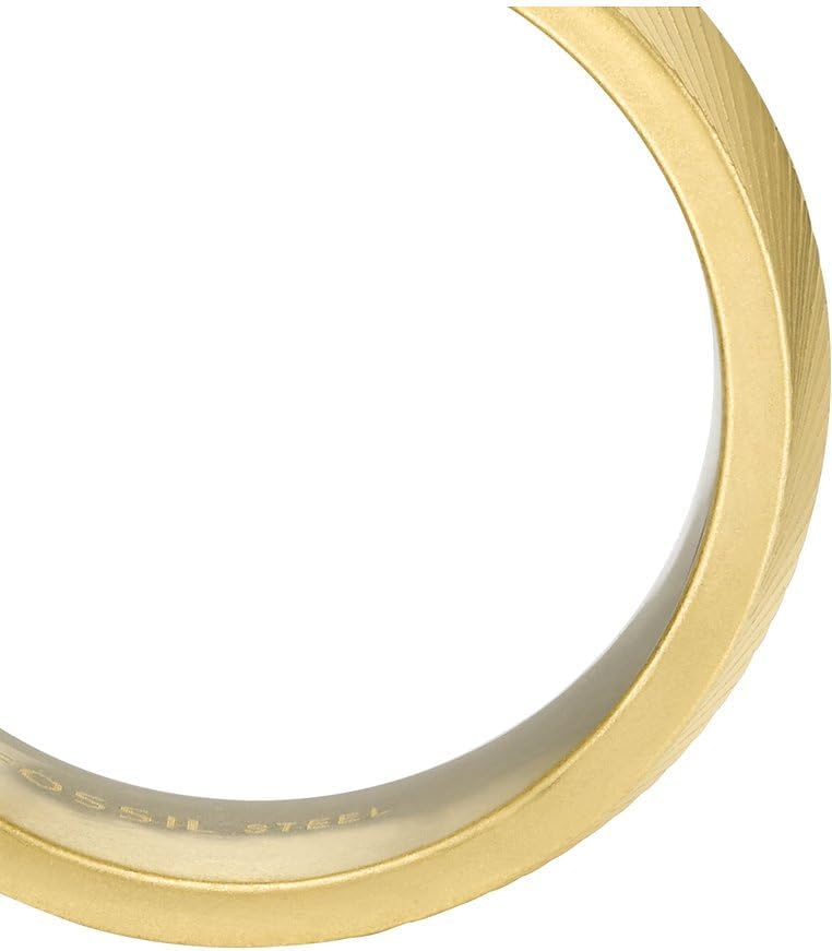 Thumbnail 4 de Fossil Herren-Edelstahlband Ringe – Goldfarben, matt/glänzend, Größen 18–21