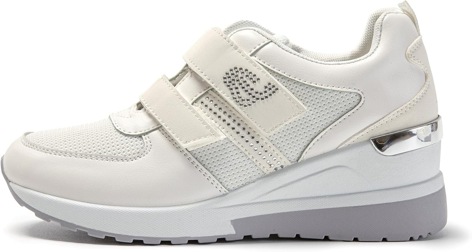 Detalle 2 de JOMIX damessneakers met klittenband, ademend bovenwerk en sleehak