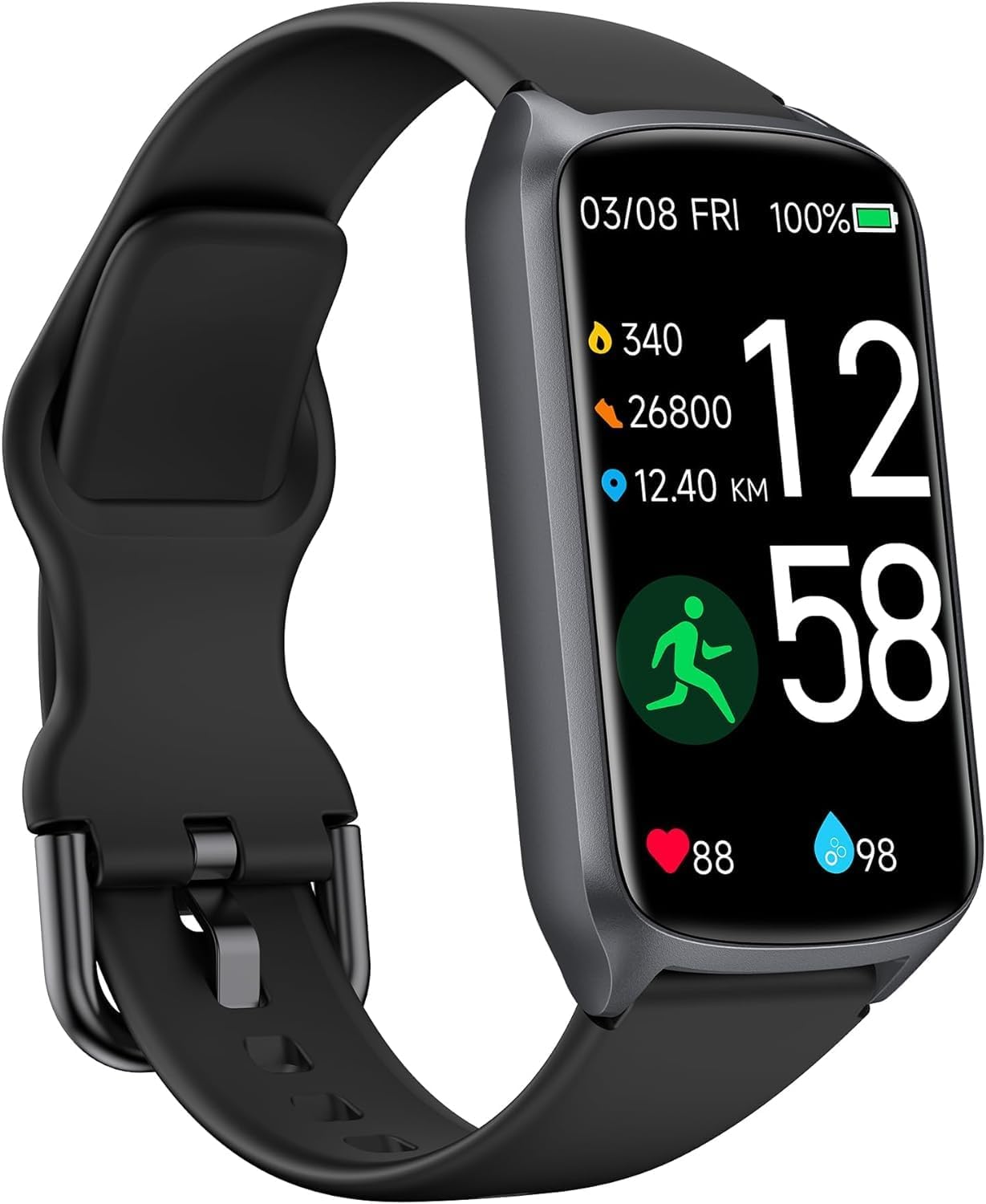 Detalle de Amzhero Health Fitness Tracker with 24/7 Heart Rate and 5ATM Waterproof